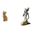 thumbnail image 1 of Figura de escritorio,Estatua de gato,linda decoración para estante o escritorio,Estatua de dama,Estatua de mujer tribal africana hecha a mano,artesanías de cafetería,Adorno de resina, 1 of 8
