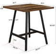 thumbnail image 3 of Finmind 31.1" Square Industrial Dining Table for 2-4 People, Small Spaces, 3 of 7