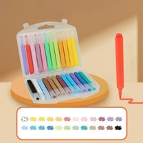 ROLKFUK 24 Pack Soft Tip Watercolor Markers, 24 Colors Acrylic Paint Markers 10ml, Art Markers for Canvas Paper Fabric, Blendable Water-Based Markers for Beginners Artists