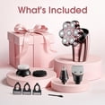 thumbnail image 5 of Electric Razors for Women Legs : 5-in-1 Rechargeable Body Shaver, 7D Wet & Dry Bikini Trimmer, IPX7 Waterproof Lady Hair Remover for Face Underarms Pubic, Rose Pink, 5 of 8
