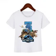 thumbnail image 3 of Camisetas de algodón de Jurassic Park para cumpleaños del 2 al 9.º cumpleaños, camisetas personalizadas de dinosaurios, camisetas divertidas para niños, camisetas de cumpleaños para niños, 3 of 5