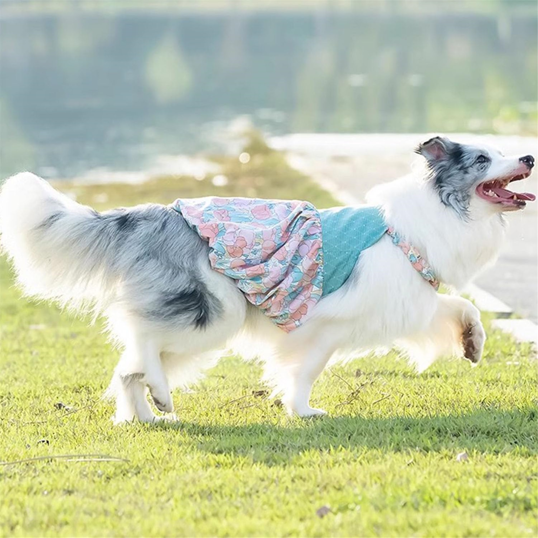 UOSIA Dog Dress for Large Dogs Girls,Floral Dog Wedding Dress Birthday