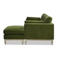 thumbnail image 4 of JERFIT Reversible Chaise Sectional Sofa with Performance Velvet Upholstery, Green Modern Farmhouse Living Room Couch, 4 of 7