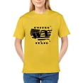 thumbnail image 2 of The Season Essentials All States Collection “United We Stand” 100% Cotton Unisex T-shirt Graphic Tee, Gold/Black, 2X-Large, 2 of 11
