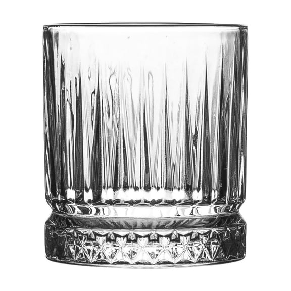 Diamond Stripe Whiskey Glasses, 8oz Old Fashioned Cocktail Glasses, Lead-free Scotch Bourbon Whiskey Tumblers