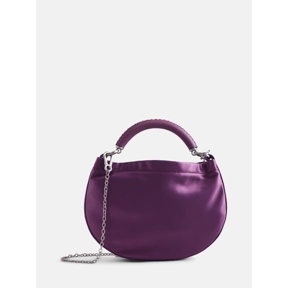 Scoop Women's Chain Top Handle Satin Mini Handbag, Orchid