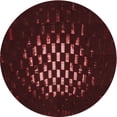 thumbnail image 1 of Ahgly Tapis Rond Lavable en Machine Intérieur Transitionnel Marron Chocolat, 4 Pieds Rond, 1 of 7