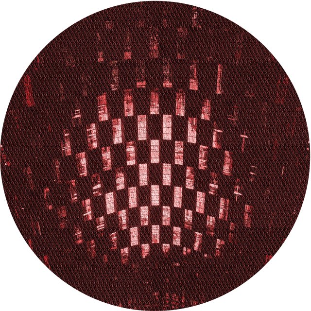 Ahgly Tapis Rond Lavable en Machine Intérieur Transitionnel Marron Chocolat, 4 Pieds Rond