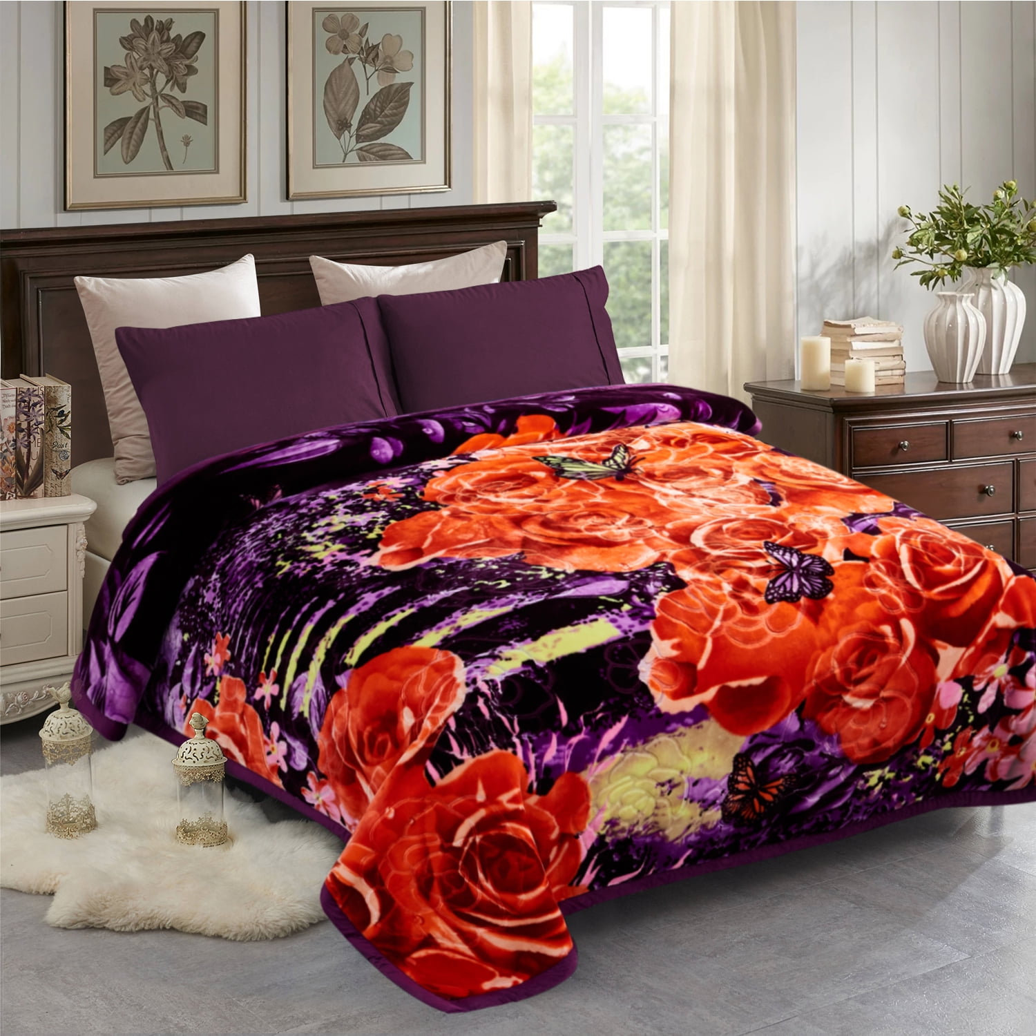 JML Thick Fleece Plush Blanket Korean Mink Blanket, 2 Ply Soft Warm Blanket  King 85x95,8.5lbs - Walmart.com