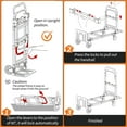 thumbnail image 3 of Yeshouse Folding Convertible Hand Truck, 220lbs Load Carbon Steel Dolly with Wheels for Home, Warehouse, Office, 3 of 8