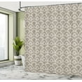 thumbnail image 4 of Ambesonne Japanese Art Shower Curtain, Fish Scale Lines Motif, 69"Wx75"L, Dark Tan, 4 of 4