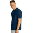 thumbnail image 2 of Hanes EcoSmart Men's Pocket Polo Shirt, 2-Pack Navy L, 2 of 3
