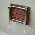 thumbnail image 6 of Solid Wood Folding Shower Seat, Wall-Mounted Folding Stool Chair, Fold Down Shower Seat,Foldable Shower Bench,Home Care Teak Shower Seat Bench, 6 of 11