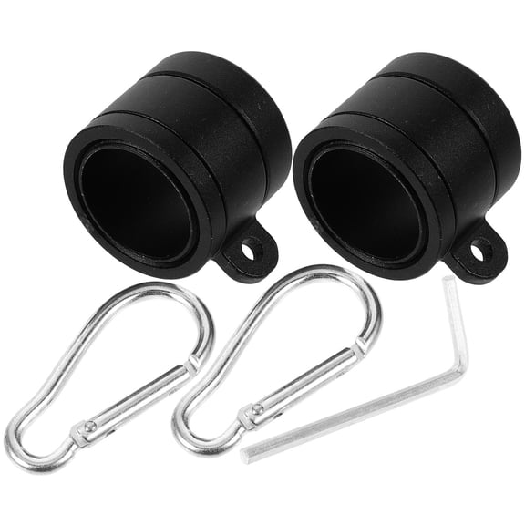 LEORX Flag Pole Mounting Clips Flagpole Rotating Rings Hitch Holder Black