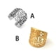 thumbnail image 5 of Qarigey Anillo abierto ajustable moda hueco boda compromiso Festival vacaciones viaje playa fecha tienda joyería para mujer hombre Type2 NO2, 5 of 6
