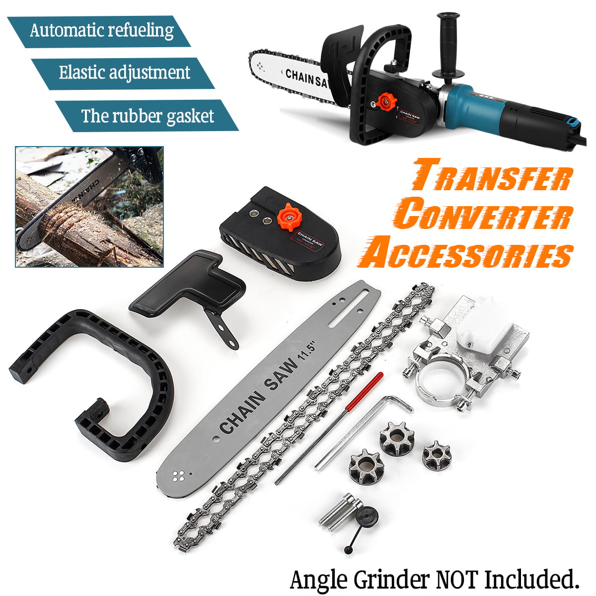 Details about   11.5" Electric Chainsaw Stand Adaptor Bracket Changed Grinder Chain Saw Wood Cut 