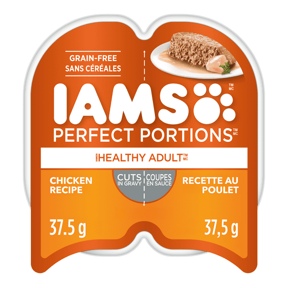 Iams Perfect Portions Grain Free Chicken Cuts in Gravy Healthy Adult Wet Cat Food