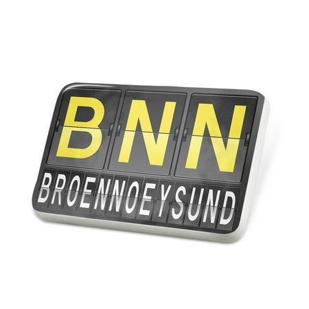 Porcelein Pin BNN Airport Code for Broennoeysund Lapel Badge – NEONBLOND