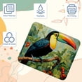 thumbnail image 3 of Toucan Desk Pad Mouse Mat Gaming Mouse Pad | Square 8.3x9.8 Inch Non-Slip Rubber Bottom Printed Suitable for Office and Gaming, 3 of 6