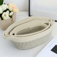 thumbnail image 5 of Rope Storage Baskets Organizer Woven Basket - Portable Cotton Bins for Clothes, Beddings, Towels L Creamy-White, 5 of 5