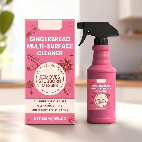 Gingerbread Scented Multi-Purpose All-Purpose Cleaning Spray for Home Use, Versatile Surface Cleaner for Kitchen, Bathroom, and Appliances, Safe & Concentrated for Effortless Cleaning