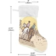 thumbnail image 2 of GZHJMY Cowboy Christmas Stocking, Personalized Large Candy Stocking Hanging Gift, Xmas Stockings Decoration for Family Holiday Party Ornaments Decor Fireplace, 2 of 7