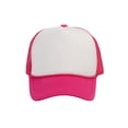 thumbnail image 2 of Top Headwear 12 Pack Dozen Men's Plain Trucker Mesh Cap Blank Hats White/Hot Pink, 2 of 4