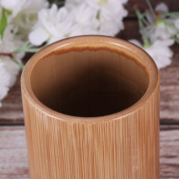 UPOUART Bamboo Kitchen Countertop Utensil Organizer Retro Natural Style 1Set