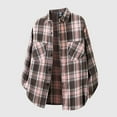 thumbnail image 2 of Mens Shirts Tops Stylish Korean Plaid Button Up Two Pockets Versatile Outer Mens Graphic T-Shirts,RD1,3XL, 2 of 4
