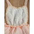 thumbnail image 5 of Coduop Newborn Baby Girl Sweet Lace Floral Tutu Romper Skirt Halter Bodysuit Jumpsuit with Headband, 5 of 7