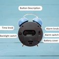 thumbnail image 4 of Alarm Clock for Kids, 4 Inch Metal Twin Bell Alarm Clock Battery Power for Heavy Sleepers Adults, Silent Quartz Movement Clock with Backlight, Small Table Clock for Bedroom Living Room Office (Blue), 4 of 5