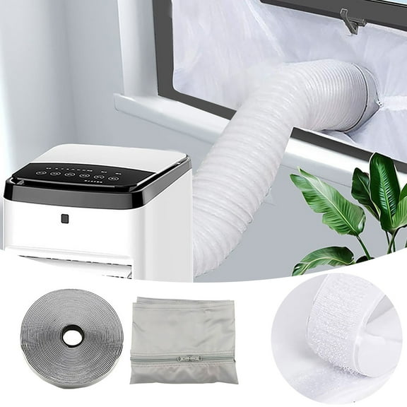Window Seal for Portable Air Conditioner, Sealing Effect AC Window Seal Vent Kit for Portable Air Conditioner Tumbler Dryer, 157.48*94.49*14.57 Inch Length Adjustable Waterproof