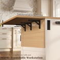 thumbnail image 6 of OMCHOM 48" Rolling Kitchen Island with Power Outlet Drop Leaf 2 Drawers 3 Doors Trash Can Cabinet Spice Rack Towel Rack, White, 6 of 10
