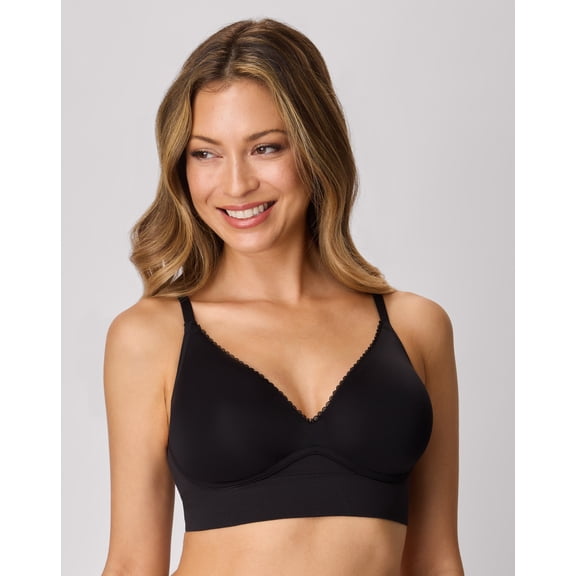 Maidenform Seamless Wirefree Comfort Bra Black XL Women's