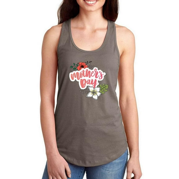 Flowery Mother's Day Racerback Tank Women -Image by Shutterstock, Female XX-Large