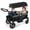 Black, variant on Bobiber Collapsible Wagon Stroller 2 Seater with 3-Point Harnesses, Canopy, Storage Bag, Adjustable Handlebar, 2 Cup Holders, Gray