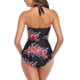 thumbnail image 4 of YUEHAO Trajes de baño para mujer Traje de baño de una pieza Push Up Acolchado Bikini Traje de baño Monokini (Floral Rojo L), 4 of 8