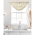 thumbnail image 4 of Waterfall Valances for Windows, Yellow Geometric Kitchen Sheer Valance Curtains, Modern Moire Abstract Art Aesthetics Rod Pocket Elegant Swag Valances for Living Room Bedroom, 47.2"x38.5", 1 Panel, 4 of 8