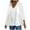 White, variant on Aofany 2024! Women's Casual 3/4 Sleeve Tops Pleated With Layered V-neck Solid Color Loose Fit Top Blouse