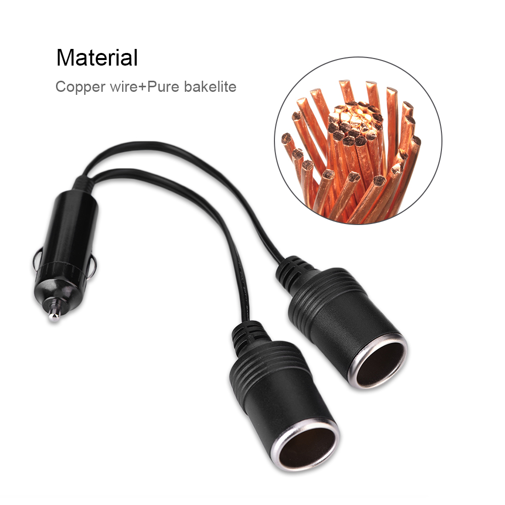 YLSHRF Cigarette Lighter Adapter Cable, 2Way Cigarette Lighter Cable