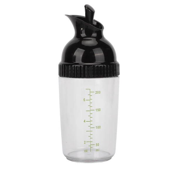 Salad Dressing Shaker,Good Grips Little Salad Dressing Shaker BPA Free Prevent Leakage Salad Dressing Jar with Lid Dressing Mixer Shaker Bottles for Kitchen[Black]