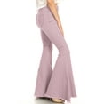 thumbnail image 2 of Feinuhan Women's High Waisted Bell Bottom Jeans, Mauve, X-Large, 2 of 5