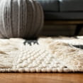 thumbnail image 5 of SAFAVIEH Natura Proinsias Striped Cotton Area Rug, Ivory/Black, 6' x 6' Round, 5 of 9