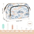 thumbnail image 6 of Wavy Quilted Cosmetic Bag Large-Capacity Travel Toiletry Organizer Includes 9-Piece Portable Travel Bottle Set Speeding Motorcycle Collage, 6 of 6