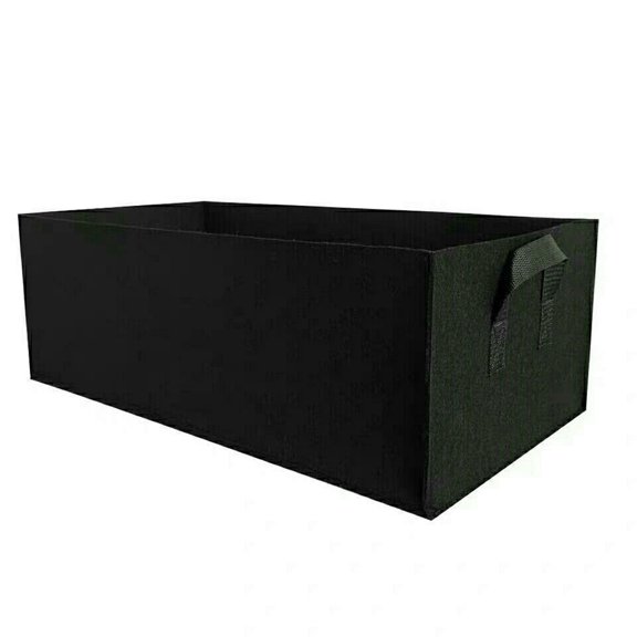 Yl-YANG 1 Pack Fabric Raised Garden Bed, Rectangle Garden Grow Bags Container with Handle Felt Garden Grow Bags Planter Pot for Herb Flower Vegetable, (40*30*20cm)