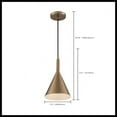 thumbnail image 5 of 60/7117-Nuvo Lighting-Lightcap-1 Light Small Pendant in Mid-Century Modern Style-7.75 Inches Wide by 12.5 Inches High-Burnished Brass Finish, 5 of 6