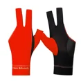 thumbnail image 1 of Open Finger Billiard Gloves Antiskid Polyester Snooker Billiards Gloves Adjustable Sticker Portable Lightweight Amateur Training Red, 1 of 6