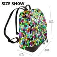 thumbnail image 2 of Logiee Colorful Tie Dye Stained Glass Print Backpack Purse for Women,Fashion Leather Backpack Purse,Women's Leather Backpack for Work College Travel, 2 of 4