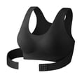 thumbnail image 5 of Hduncf Womens Wireless Sleep Bra Seamless Full Coverage, Side and Back Smoothing Bralette, Wide Strap Light Support Lounge T-Shirt Bras Black L, 5 of 8