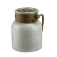 thumbnail image 2 of 9.5" Antique White Mercury Glass Hurricane Lantern with Rope, 2 of 3